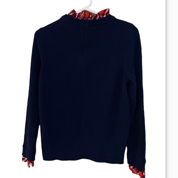 Crown & Ivy sweater. With contrasting pleated neckline & cuffs. Petite large - Picture 3 of 9